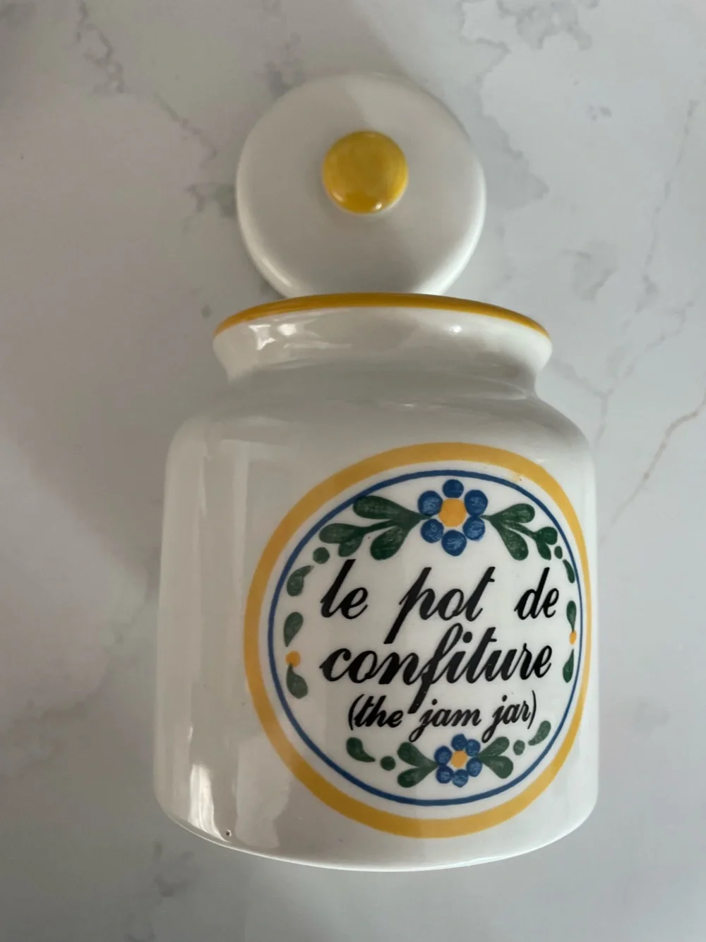 Vintage Sigma Tastesetter La Leçon de Français Jam Jar Le Pot de Confiture
